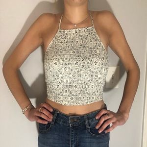 Patterned halter top